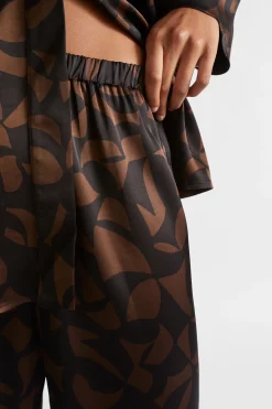 Woman Seed Heritage Pants-Abstract Wide Leg Pant