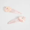 Girl Seed Heritage Hair Accessories-Acrylic Glitter Heart Snaps