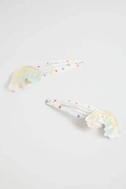 Girl Seed Heritage Hair Accessories-Acrylic Rainbow Spot Snaps