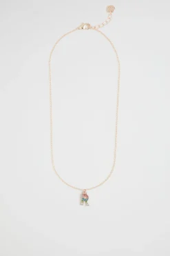 Girl Seed Heritage Jewellery-Ainbow Diamante Initial Necklace