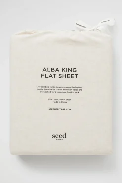 Seed Heritage Bedroom-Alba King Flat Sheet