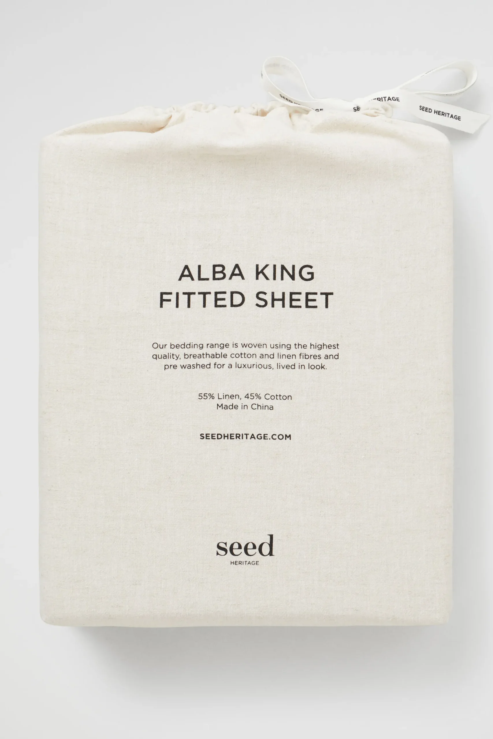 Seed Heritage Bedroom-Alba Super King Fitted Sheet