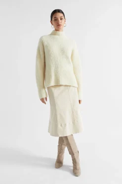 Woman Seed Heritage Knitwear & Sweaters-Alpaca Boucle Side Split Knit