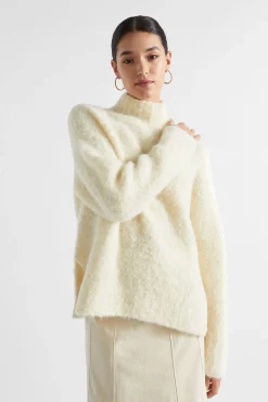 Woman Seed Heritage Knitwear & Sweaters-Alpaca Boucle Side Split Knit