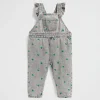Baby Girl Seed Heritage Dresses-Apple Embroidered Overall
