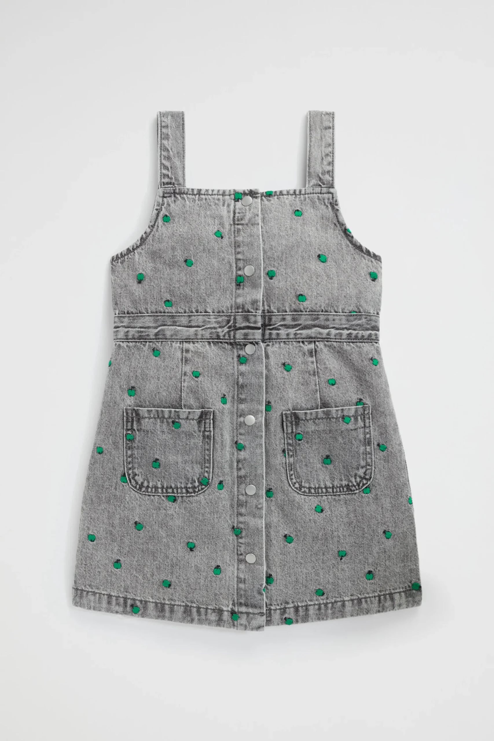Girl Seed Heritage Dresses-Apple Embroidered Pinafore