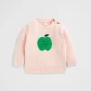 Baby Girl Seed Heritage Knitwear & Sweaters-Apple Face Knit