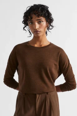 Woman Seed Heritage Knitwear & Sweaters-Babywool Curve Hem Top
