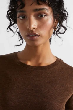 Woman Seed Heritage Knitwear & Sweaters-Babywool Curve Hem Top