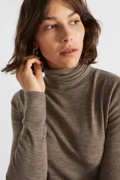 Woman Seed Heritage Knitwear & Sweaters-Babywool Roll Neck Top