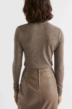 Woman Seed Heritage Knitwear & Sweaters-Babywool Roll Neck Top