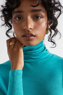 Woman Seed Heritage Knitwear & Sweaters-Babywool Roll Neck Top