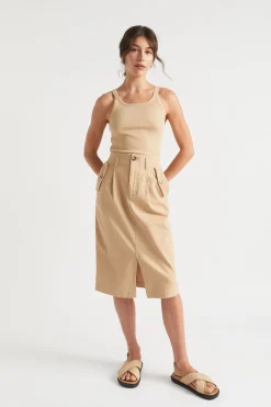 Woman Seed Heritage T-Shirts & Tops-Basic Rib Tank