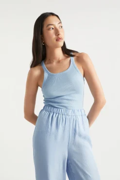 Woman Seed Heritage T-Shirts & Tops-Basic Rib Tank