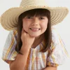 Girl Seed Heritage Hats & Beanies & Caps-Beaded Frayed Edge Panama