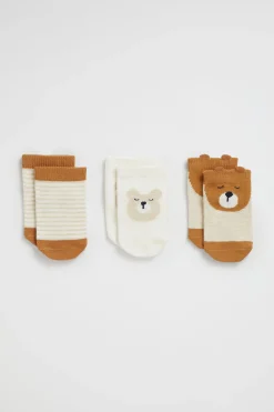 Baby Girl Seed Heritage Socks-Bear Sock 3 Pack