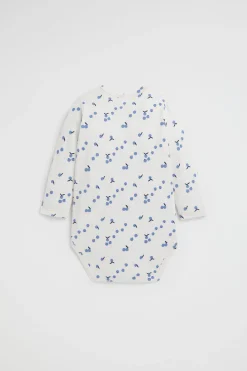 Newborn Seed Heritage Bodysuits & Onesies-Blueberry Yardage Bodysuit