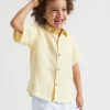 Girl Seed Heritage T-Shirts & Tops-Boxy Linen Shirt