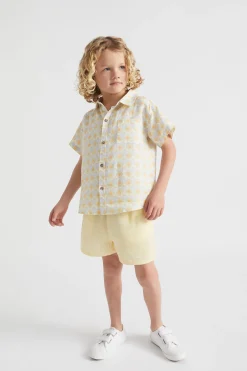 Girl Seed Heritage T-Shirts & Tops-Boxy Linen Shirt