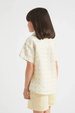 Girl Seed Heritage T-Shirts & Tops-Boxy Linen Shirt