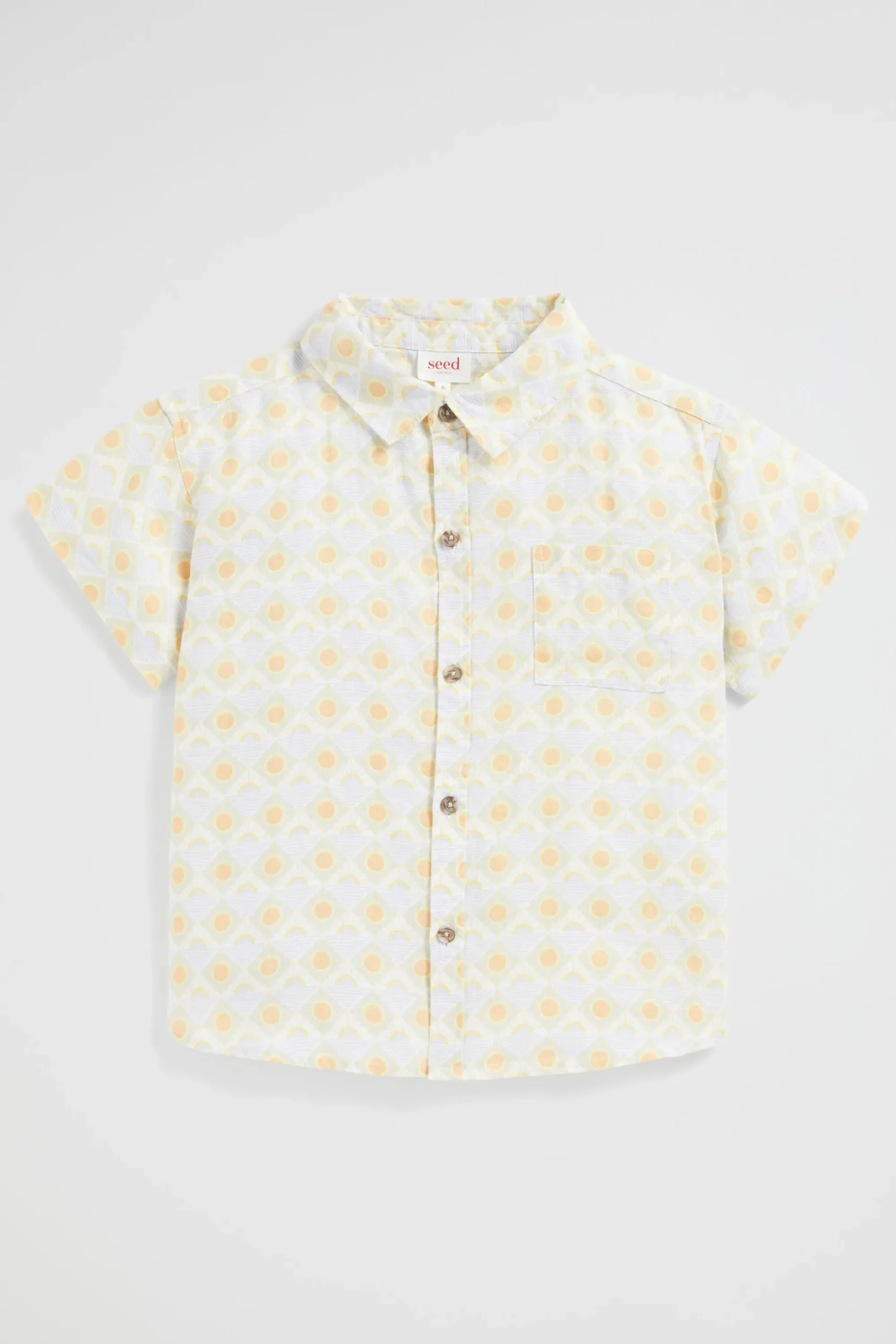 Girl Seed Heritage T-Shirts & Tops-Boxy Linen Shirt