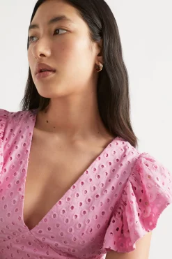 Woman Seed Heritage T-Shirts & Tops-Broderie Crop Top