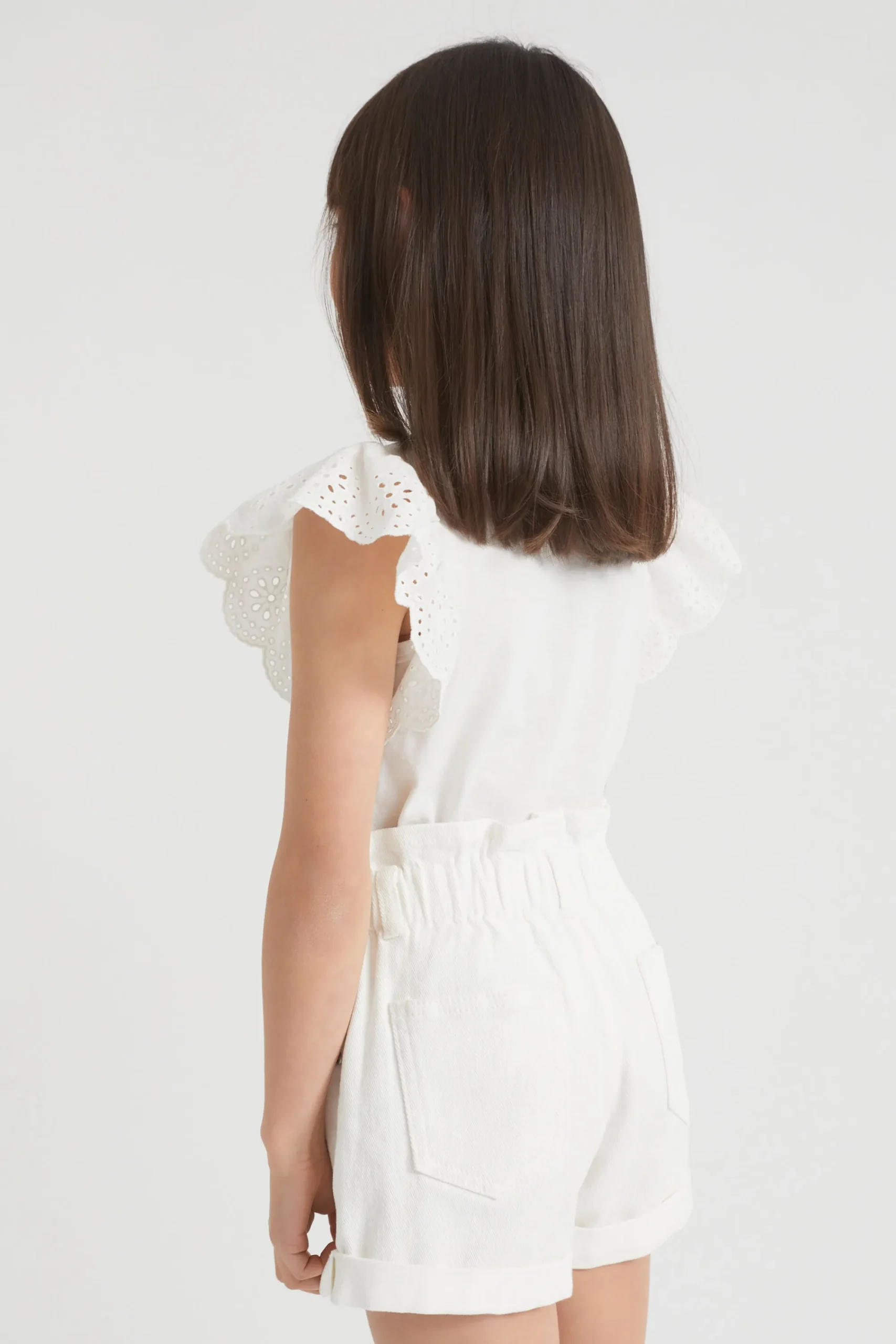 Girl Seed Heritage T-Shirts & Tops-Broderie Frill Top