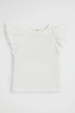 Girl Seed Heritage T-Shirts & Tops-Broderie Frill Top