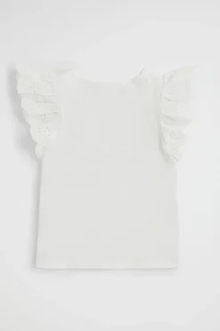 Girl Seed Heritage T-Shirts & Tops-Broderie Frill Top
