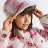 Girl Seed Heritage Hats & Beanies & Caps-Brushed Check Bucket Hat