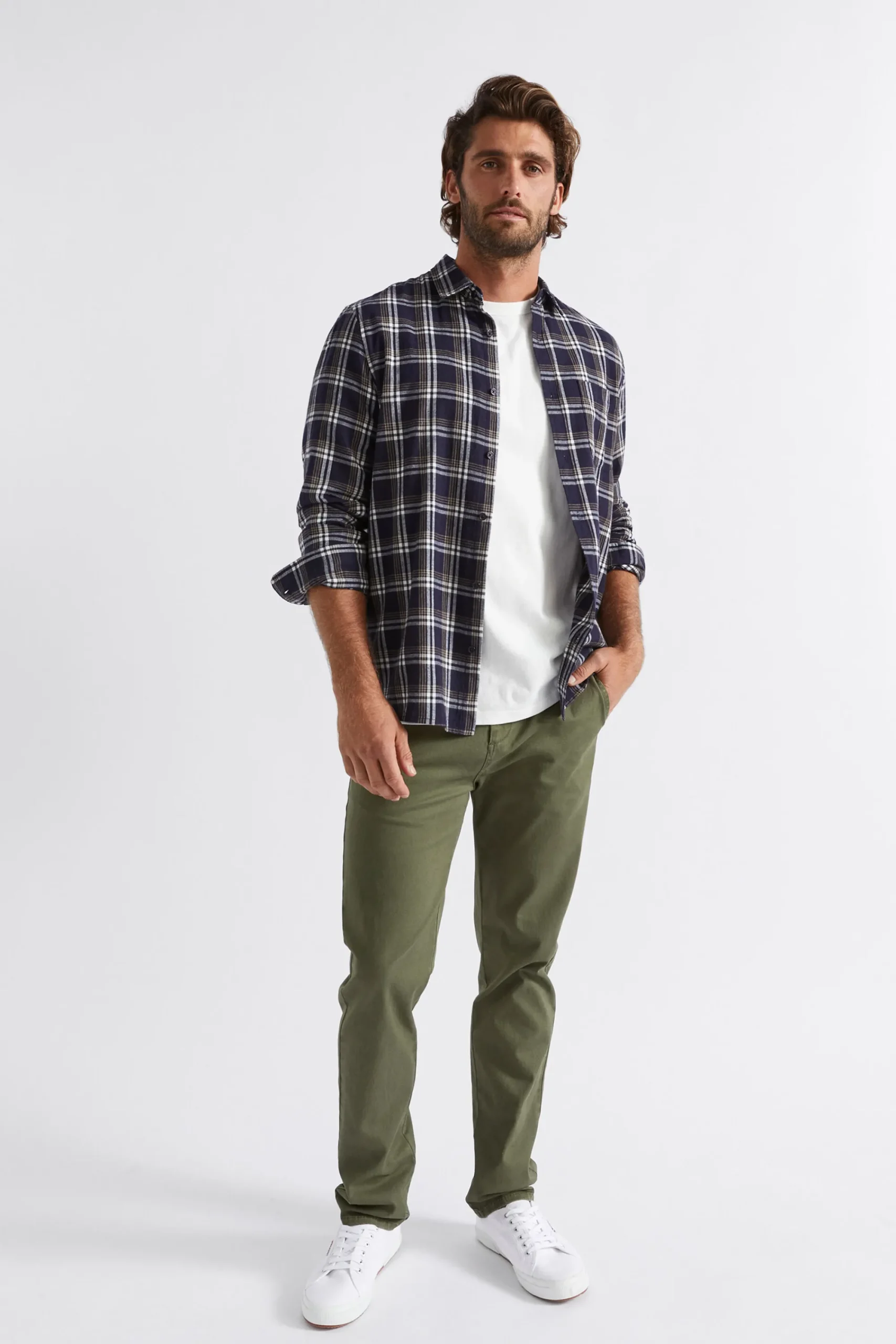 Man Seed Heritage Shirts-Brushed Check Shirt