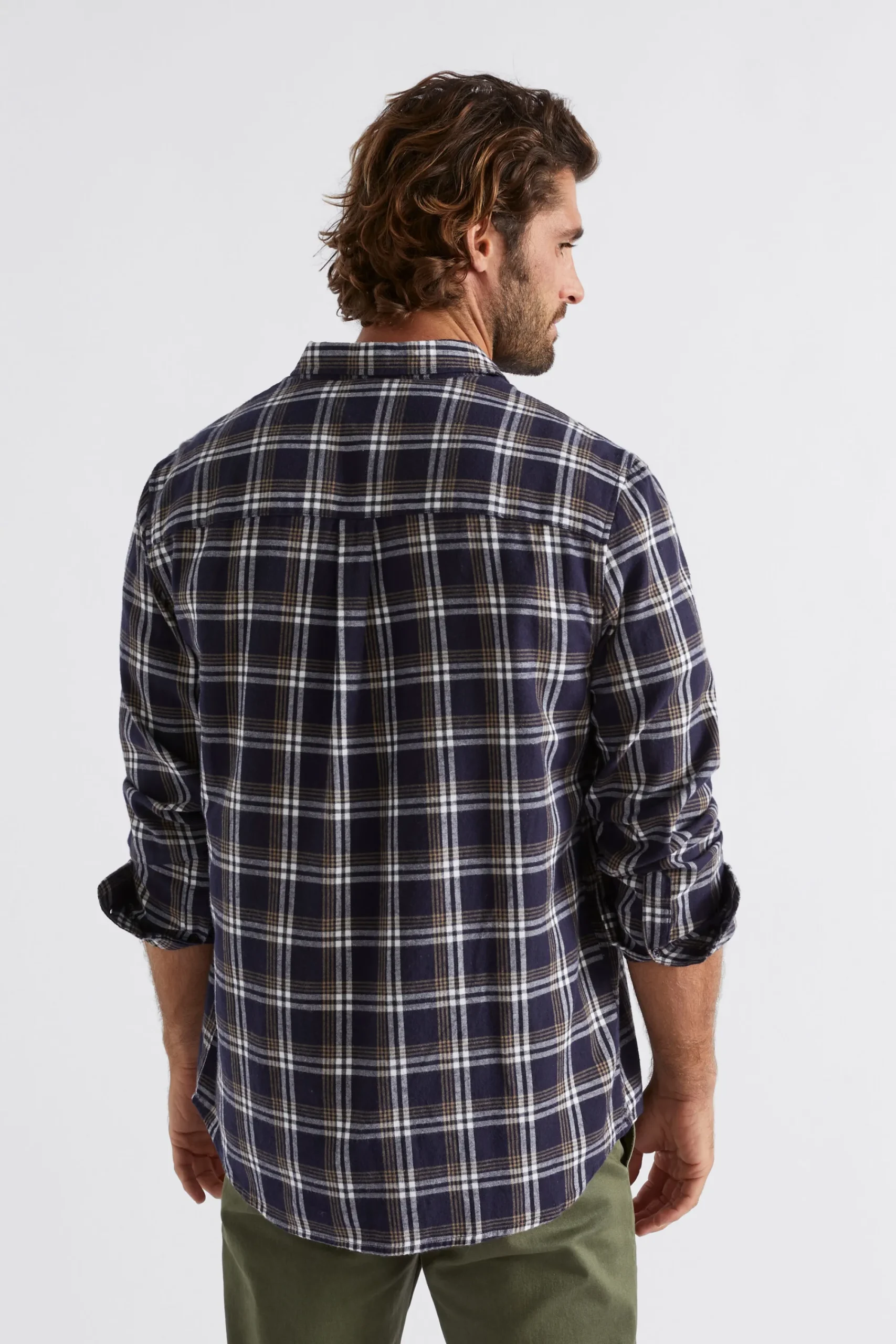 Man Seed Heritage Shirts-Brushed Check Shirt