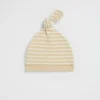 Newborn Seed Heritage Beanies-Brushed Stripe Knot Hat
