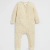Newborn Seed Heritage Jumpsuits & Overalls-Brushed Stripe Zipsuit