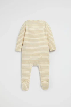 Newborn Seed Heritage Jumpsuits & Overalls-Brushed Stripe Zipsuit