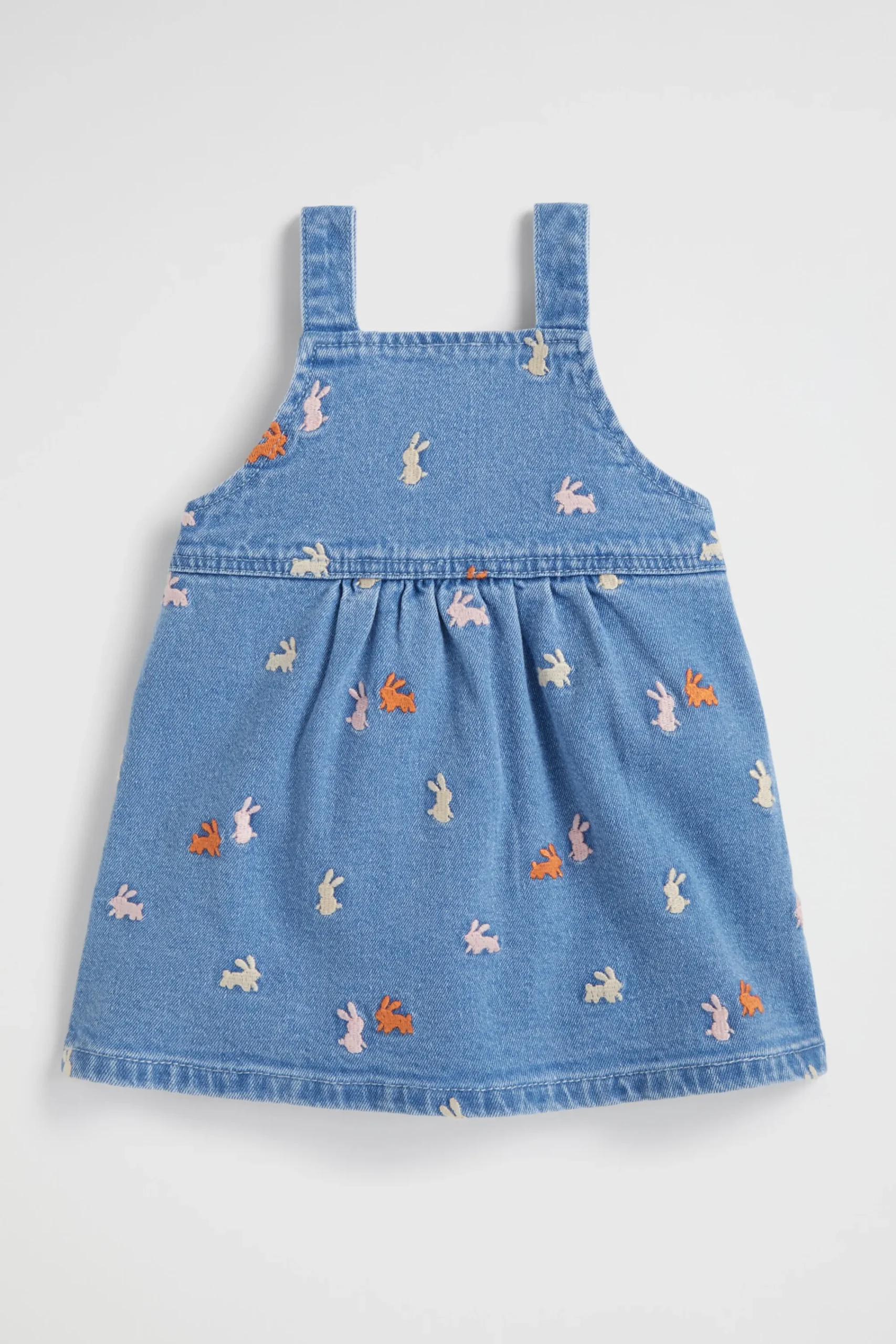 Baby Girl Seed Heritage Denim & Jeans-Bunny Denim Pinafore