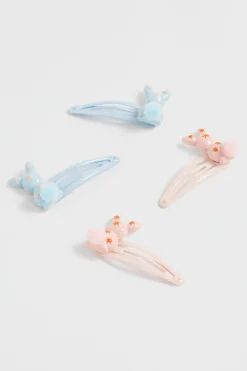 Girl Seed Heritage Hair Accessories-Bunny Pom Pom Snap Pack