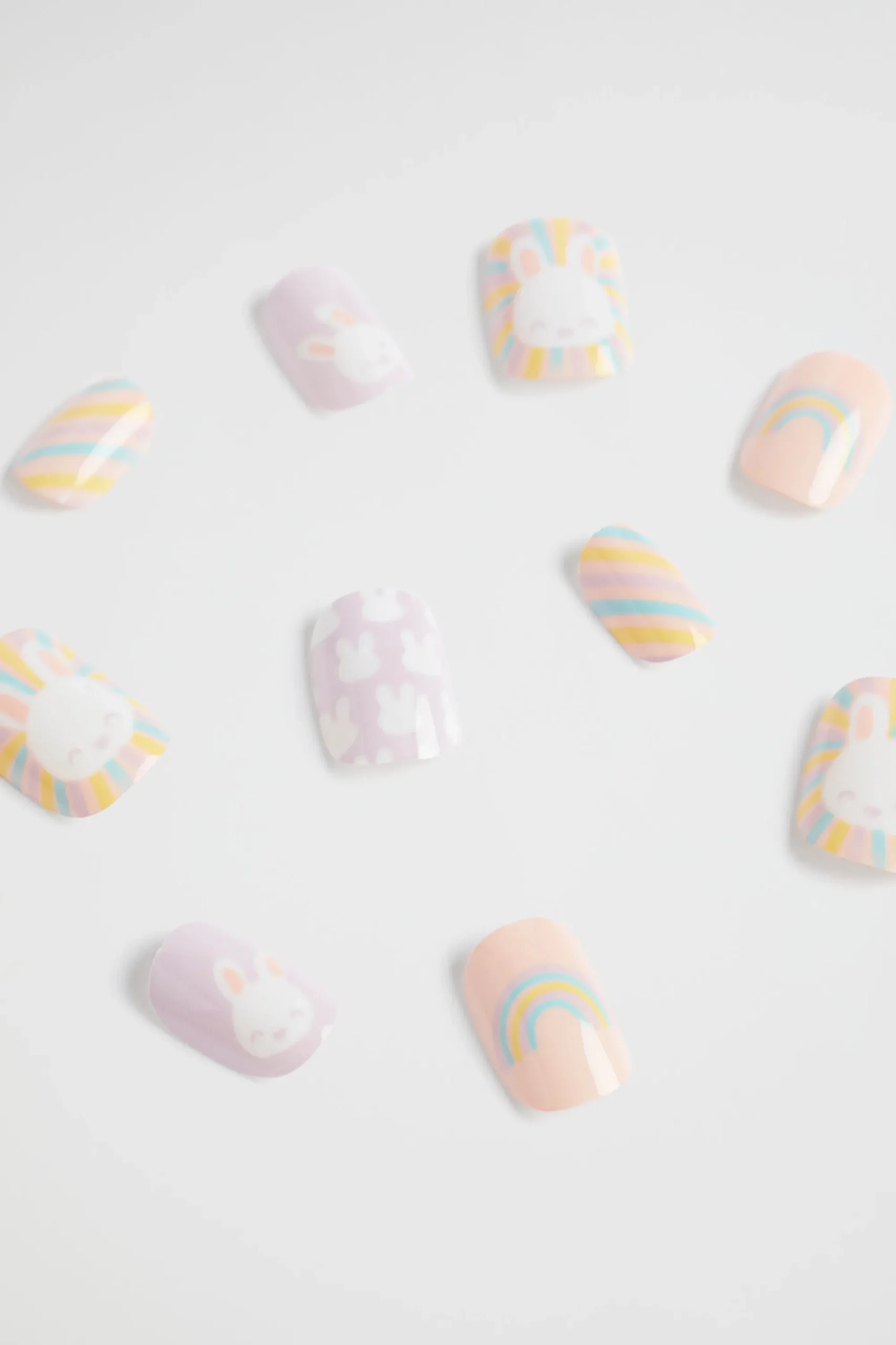 Girl Seed Heritage Beauty & Lips & Nails-Bunny Rainbow Press On Nails