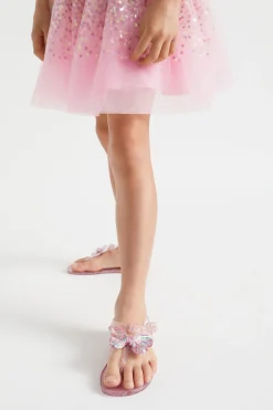 Girl Seed Heritage Sandals & Slides-Butterfly Tbar Jelly