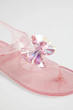 Girl Seed Heritage Sandals & Slides-Butterfly Tbar Jelly