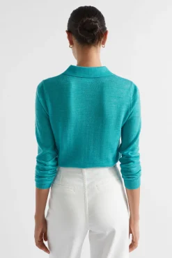 Woman Seed Heritage Knitwear & Sweaters-Button Down Polo Knit