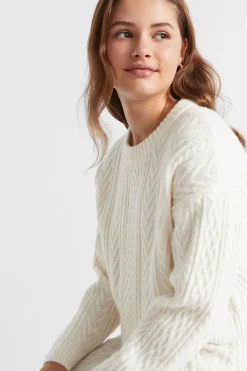 Teen Girl Seed Heritage Knitwear & Sweaters-Cable Crop Knit