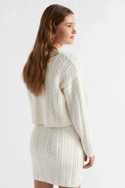 Teen Girl Seed Heritage Knitwear & Sweaters-Cable Crop Knit