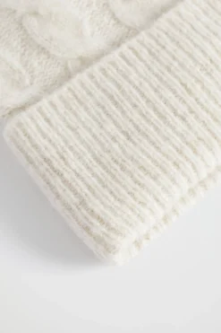 Woman Seed Heritage Hats & Gloves-Cable Knit Beanie
