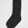 Woman Seed Heritage Socks & Tights-Cable Knit Bed Sock