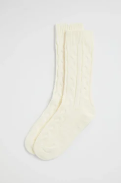 Woman Seed Heritage Socks & Tights-Cable Knit Bed Sock