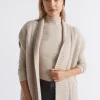 Woman Seed Heritage Scarves & Kaftans-Cable Knit Gilet