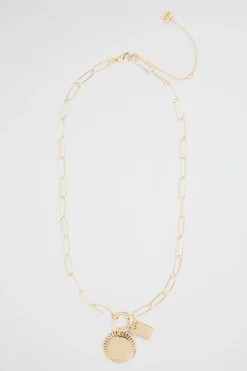 Woman Seed Heritage Jewellery-Chain Link Disc Necklace