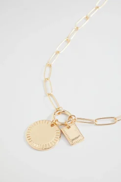 Woman Seed Heritage Jewellery-Chain Link Disc Necklace
