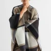 Woman Seed Heritage Scarves & Kaftans-Check Blanket Stitch Cape